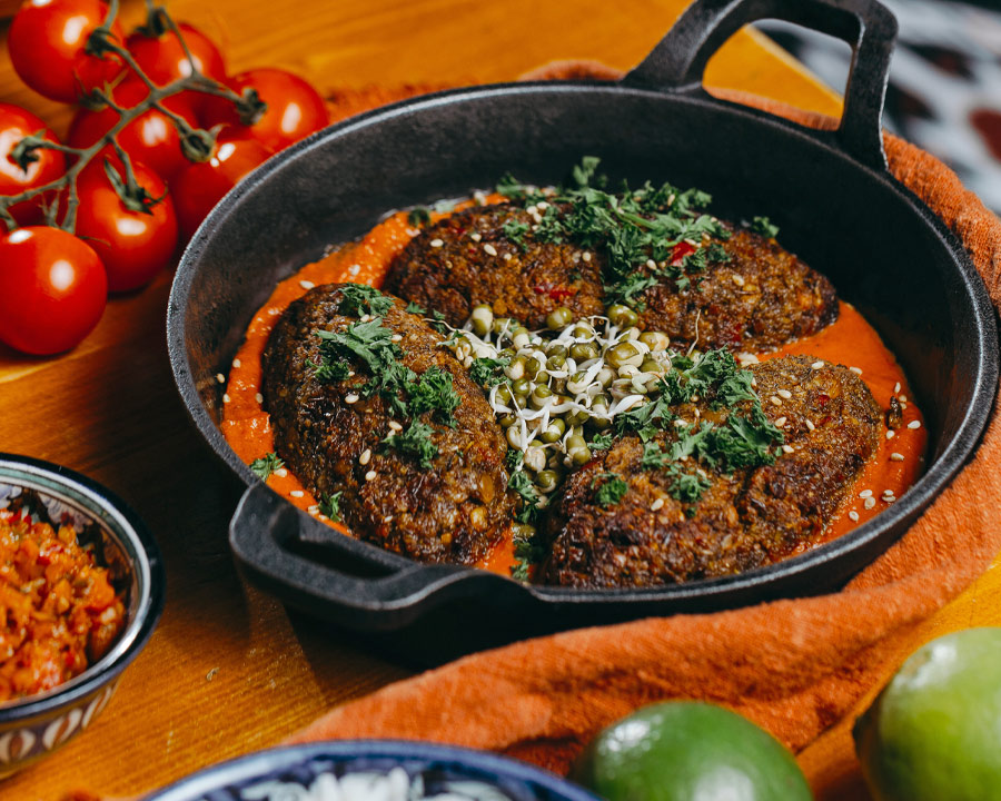 Lentil Kofta cutlets - Dervish Vegan Restaurant